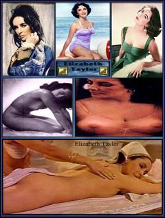 Elizabeth Taylor sexy, see through and nude collage